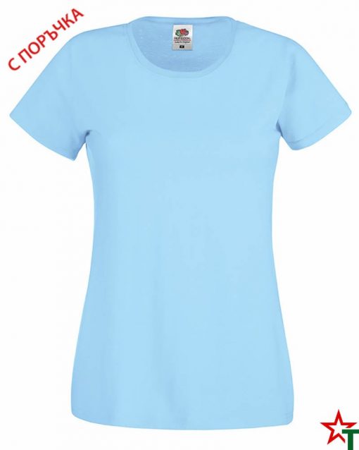 Sky Blue Дамска тениска Cotton light