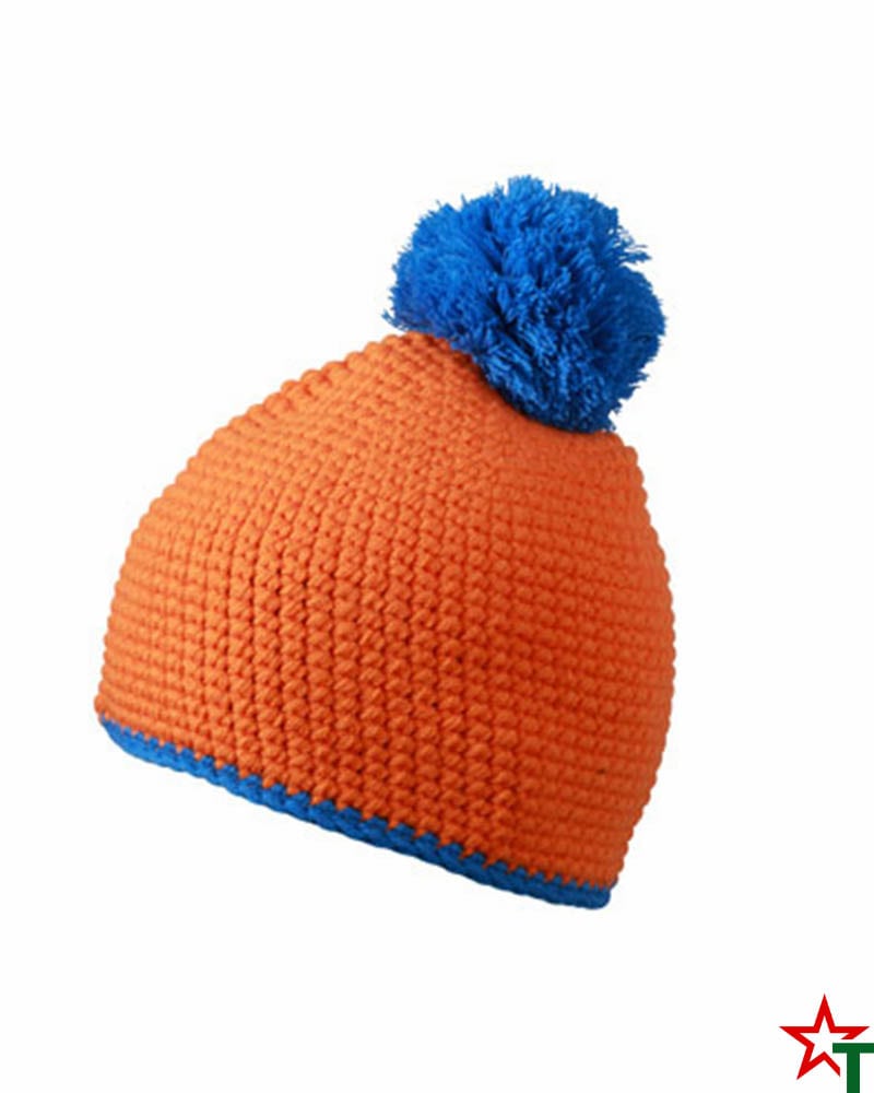 Orange Зимна шапка Pompon