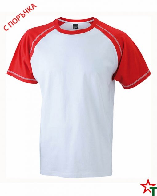 White-Red Мъжка тениска Men D Reglan