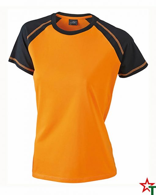 Orange-Black Дамска тениска Lady D Reglan