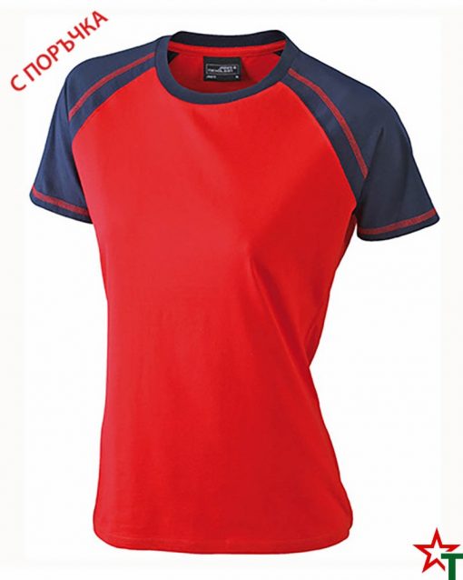 Red-Navy Дамска тениска Lady D Reglan