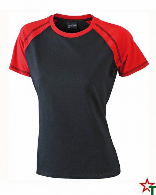Black-Red Дамска тениска Lady D Reglan