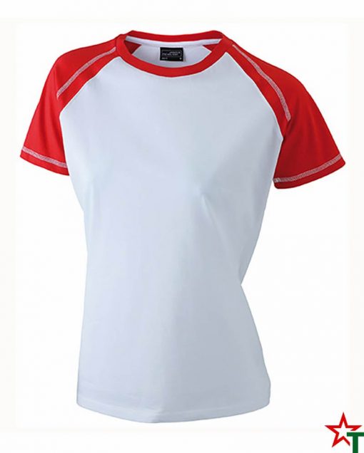 White-Red Дамска тениска Lady D Reglan