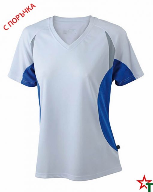 White-Royal Blue Дамска спортна тениска Lady Run