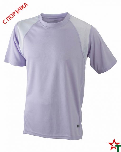 Lilac-White Мъжка спортна тениска Run