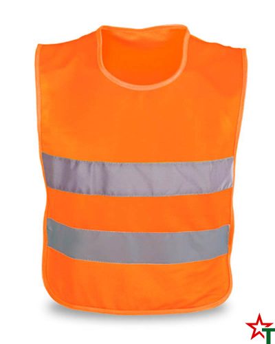 455 Orange Neon Детска светлоотразителна жилетка