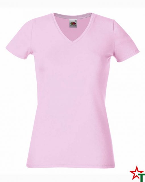 Light Pink Дамска тениска Lady Elegant V Neck