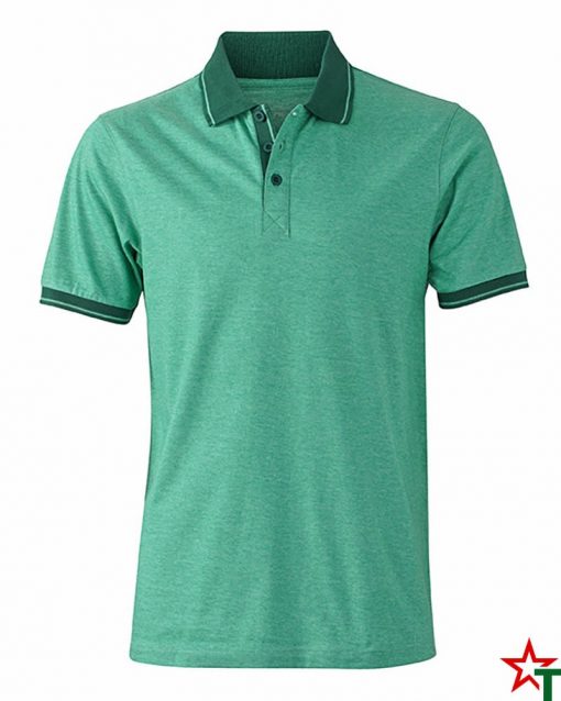 Зелен меланж Мъжка риза Polo Heather