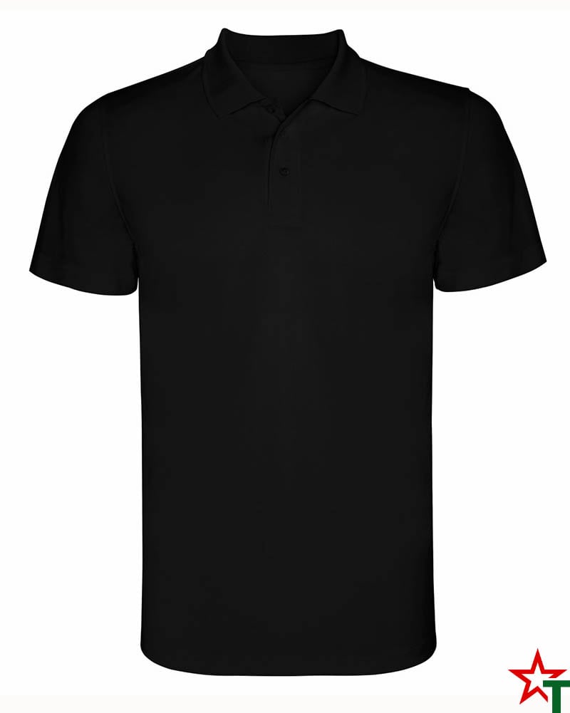 BG380 Black Мъжка спортна риза Polo Monsa Polyester