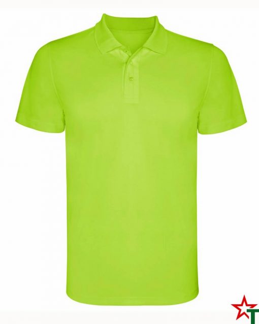BG380 Lime Мъжка спортна риза Polo Monsa Polyester
