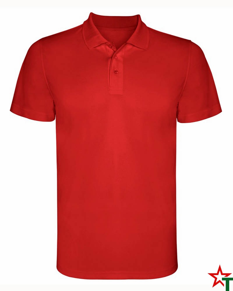 BG380 Red Мъжка спортна риза Polo Monsa Polyester