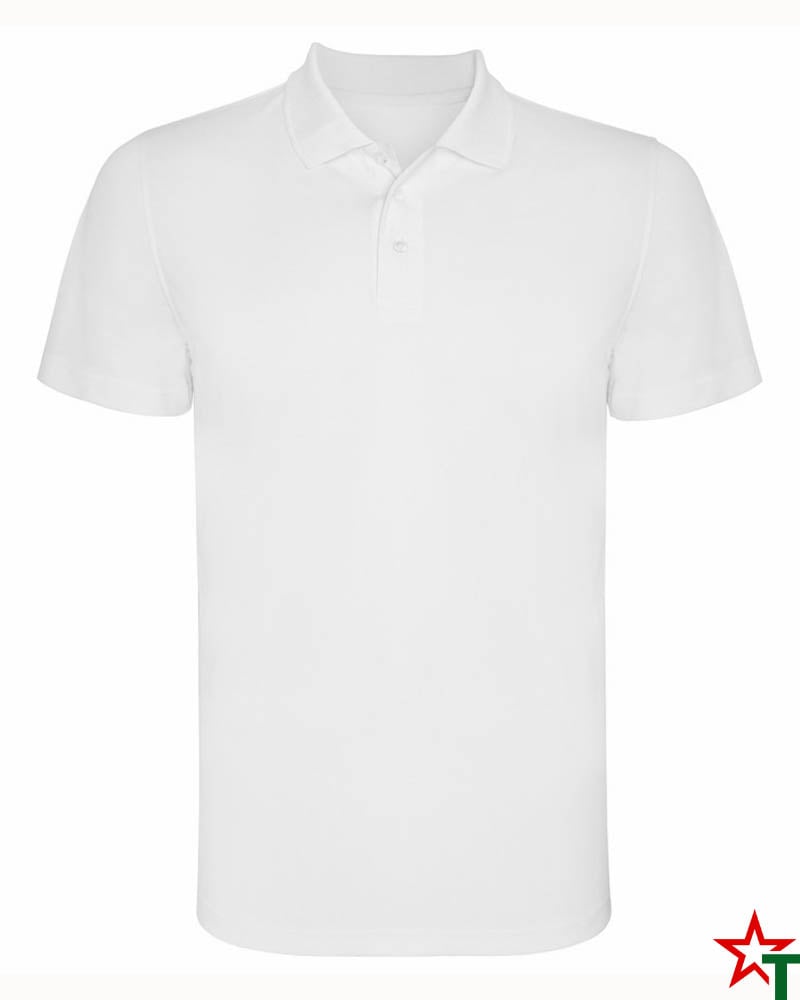 BG380 White Мъжка спортна риза Polo Monsa Polyester