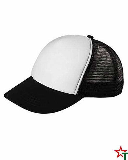 BG1189 White - Black Пет панелна шапка Kanas