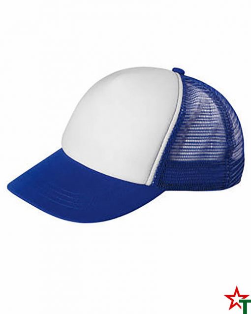 BG1189 White - Royal Blue Пет панелна шапка Kanas