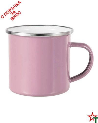 1610 Cotton Pink Емайлирано канче - чаша