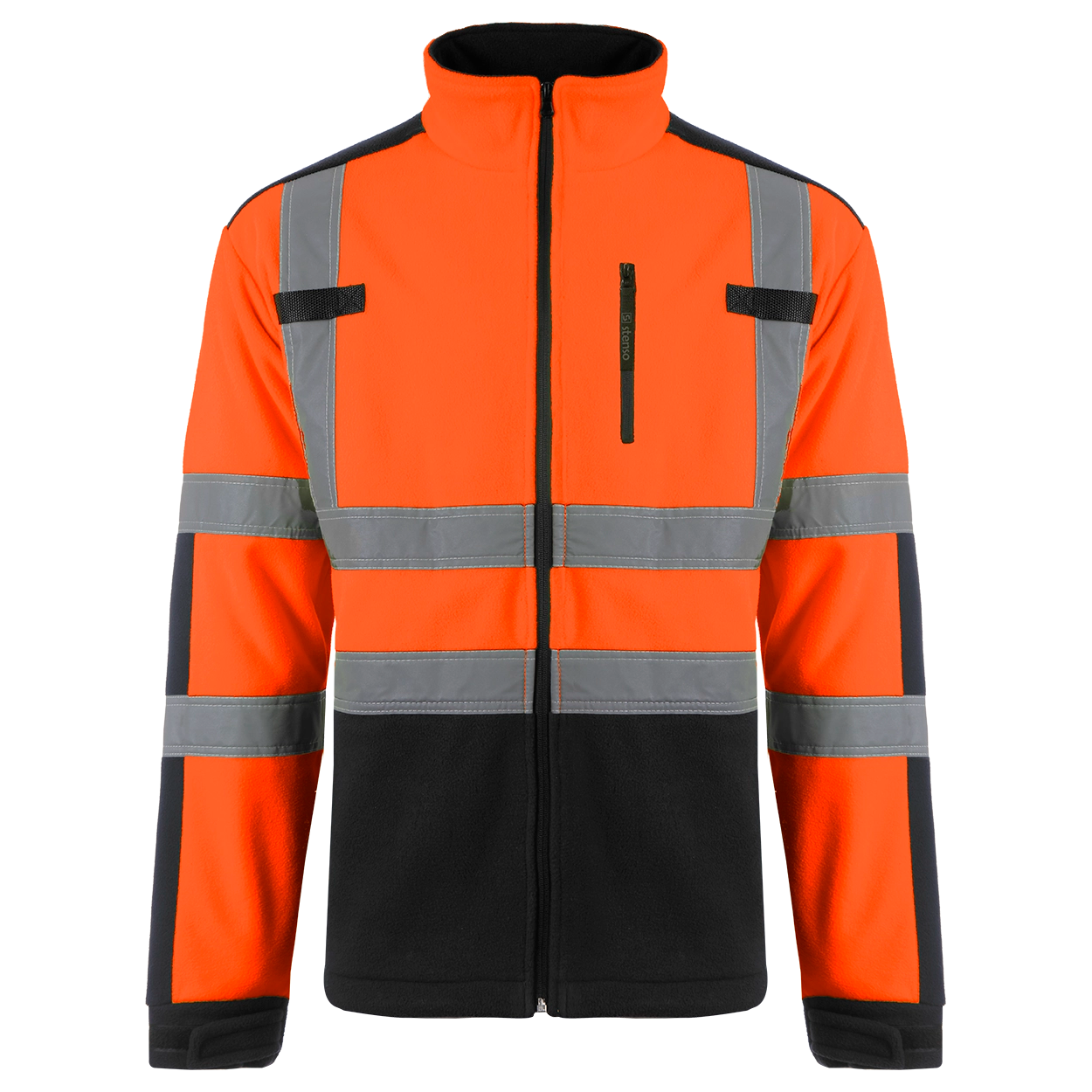 Работен суитшърт NOBEL HV FLEECE ORANGE/BLACK