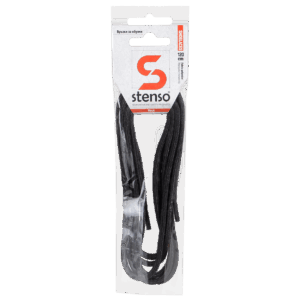 Връзки за обувки STENSO BLACK 120см - черен