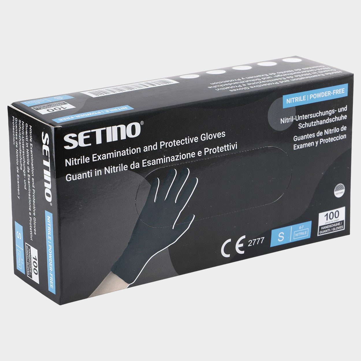 Еднократни ръкавици от нитрил SETINO NITRILE BLACK STRONG