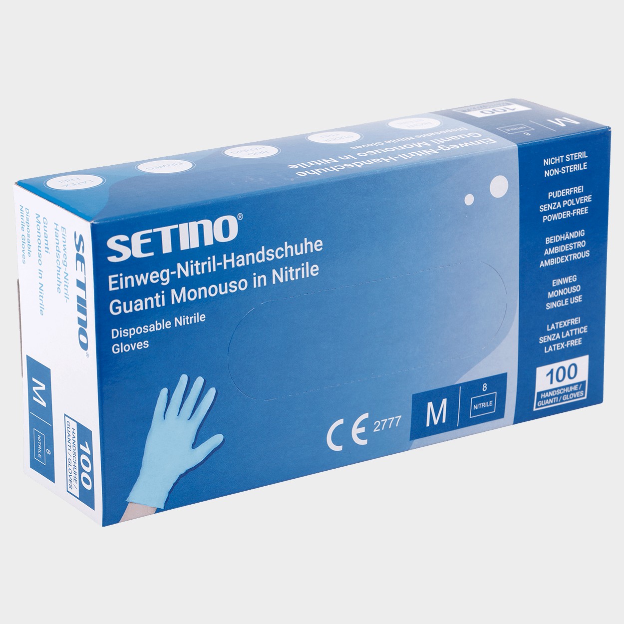 Еднократни ръкавици от нитрил SETINO NITRILE BLUE PREMIUM
