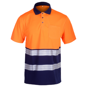Сигнална тениска с яка GLOW HV ORANGE