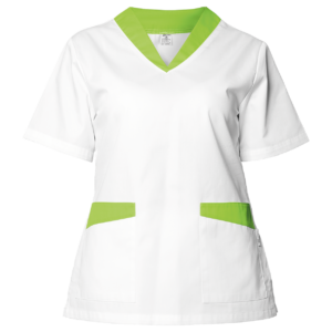 Дамска медицинска туника FABIANA WHITE/LIGHT GREEN