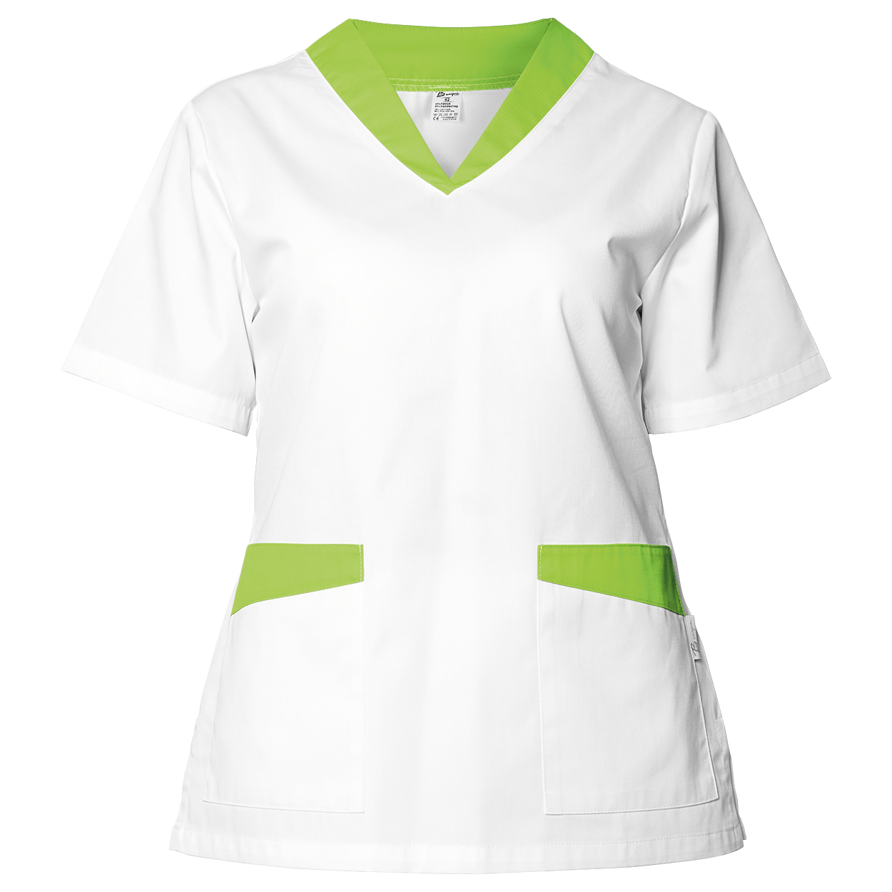 Дамска медицинска туника FABIANA WHITE/LIGHT GREEN
