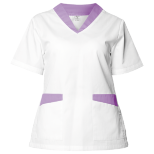 Дамска медицинска туника FABIANA WHITE/PURPLE