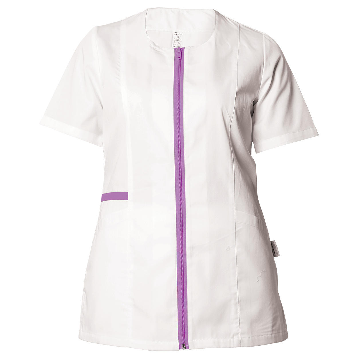Дамска медицинска туника ZAIRA WHITE/PURPLE
