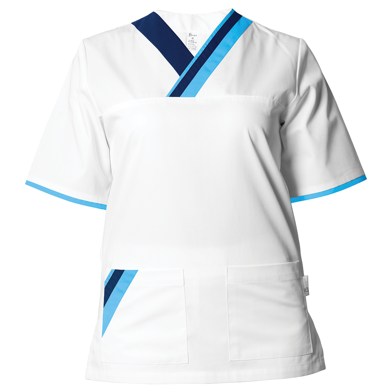 Медицинска туника MARCEL WHITE/BLUE