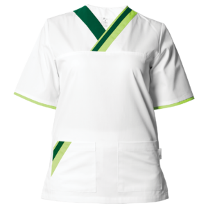 Медицинска туника MARCEL WHITE/GREEN