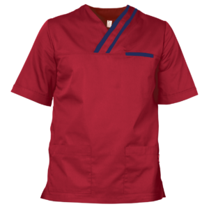 Мъжка медицинска туника OLIVER DARK RED/NAVY