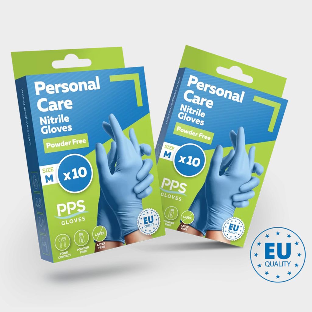 Нитрилни ръкавици без пудра PPS PERSONAL CARE PF BLUE