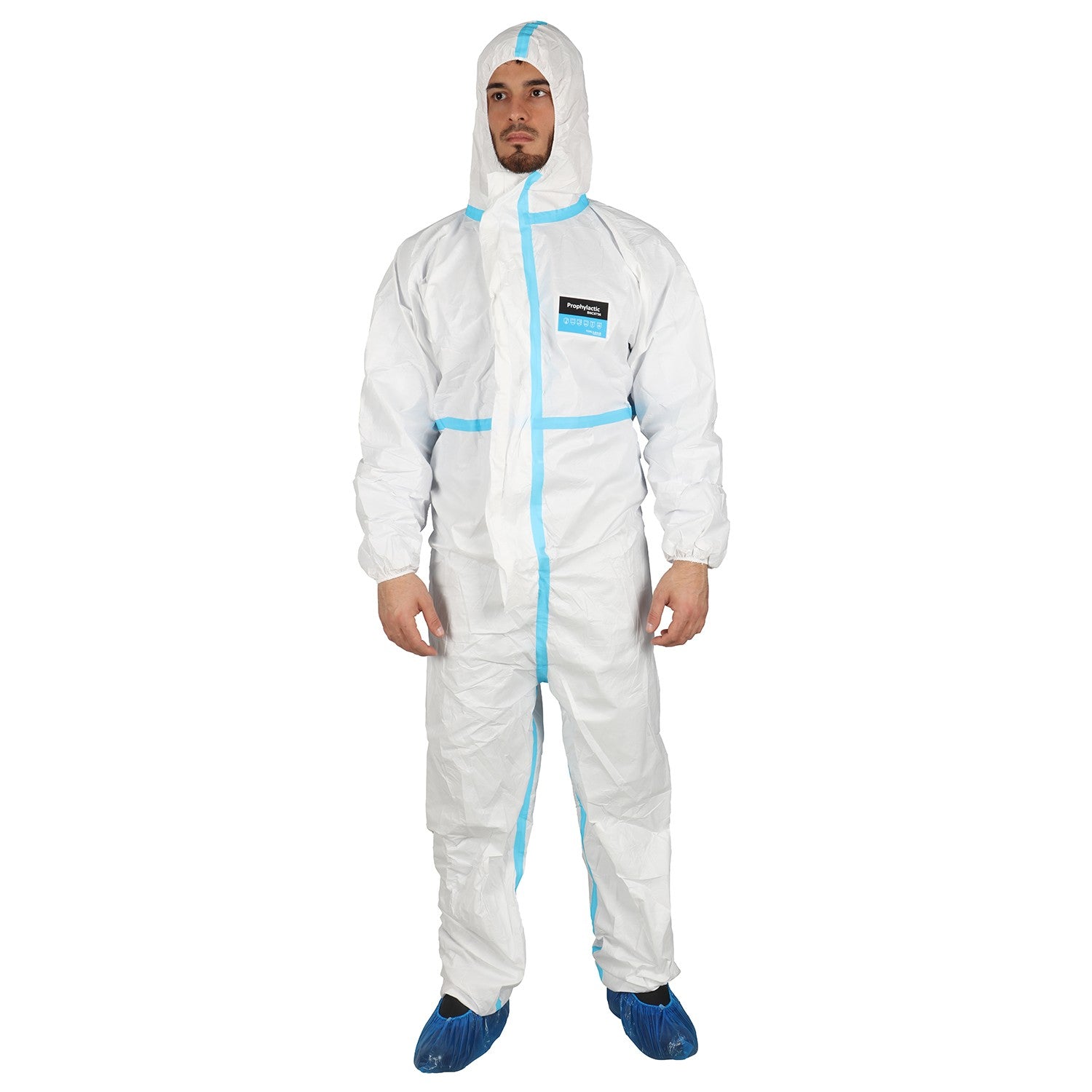 Защитен гащеризон с качулка COVERALL WHITE 2.0 PNG TYPE 3, 4