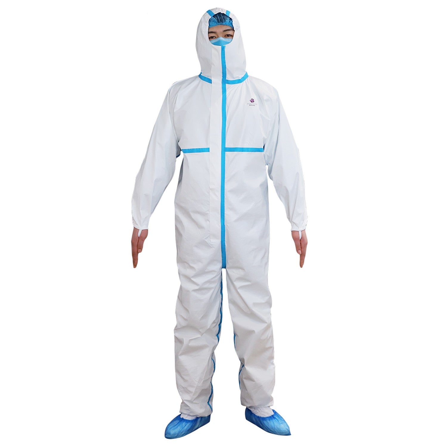 Защитен гащеризон с качулка COVERALL WHITE TYPE 3, 4