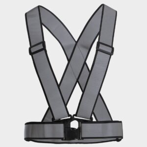 Светлоотразителен колан тип сбруя STENSO REFLECTIVE ELASTIC 2.0 HV BLACK - черен