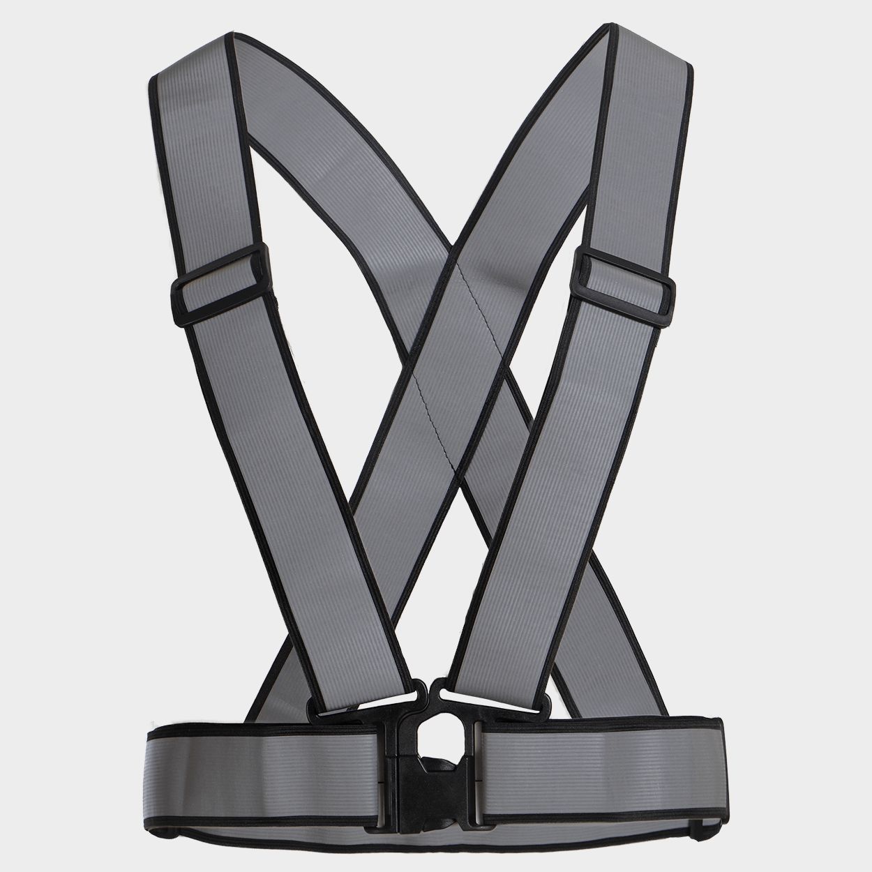 Светлоотразителен колан тип сбруя STENSO REFLECTIVE ELASTIC 2.0 HV BLACK - черен