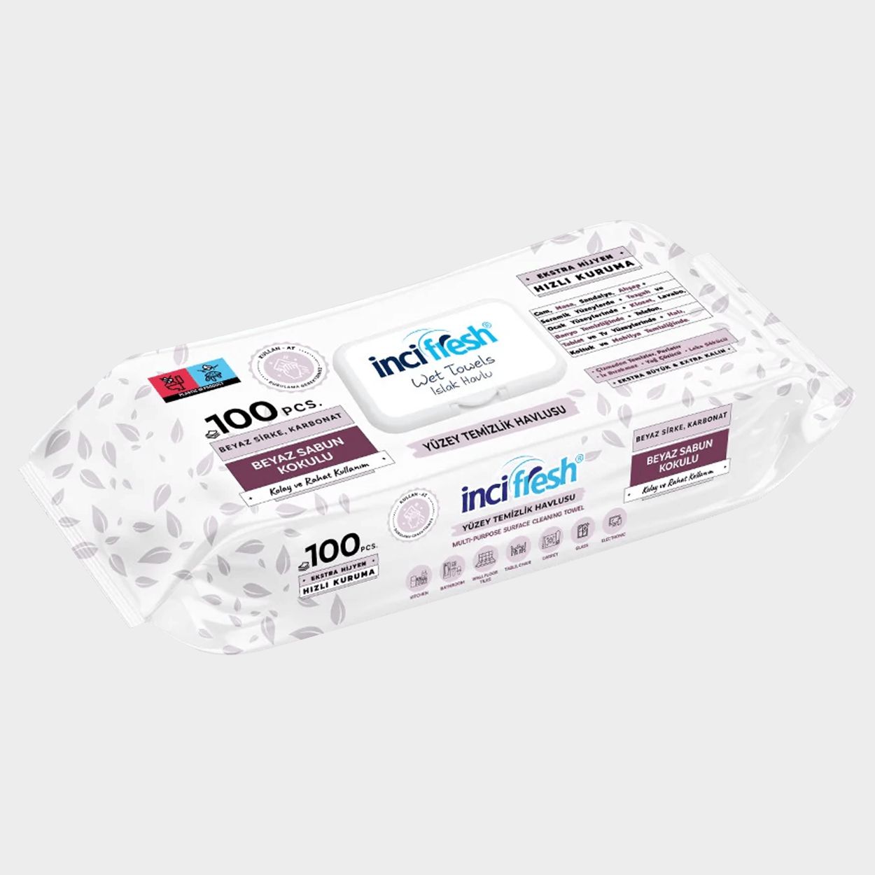 Мокри кърпи за повърхности INCI FRESH 100 бр.
