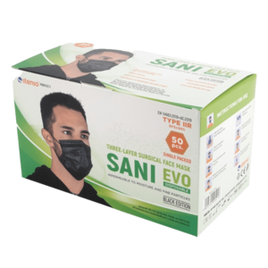 Медицинска маска SANI EVO BLACK - TYPE IIR - 50 бр.