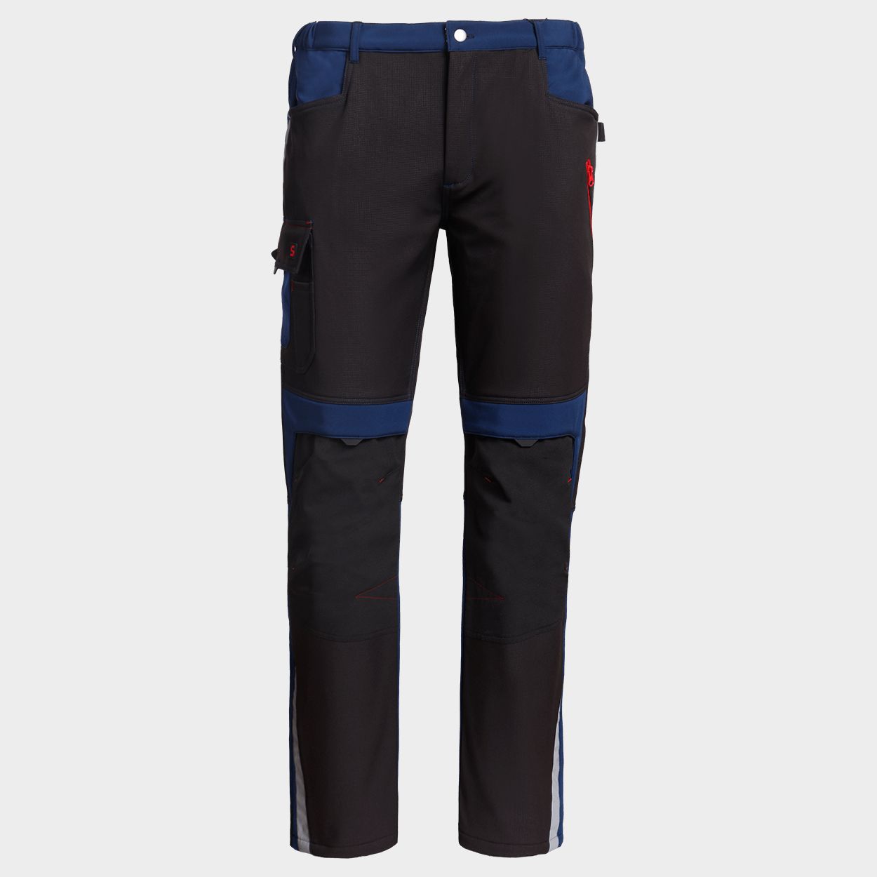 Работен панталон PRISMA SOFTSHELL 2.0 BLACK/DARK BLUE